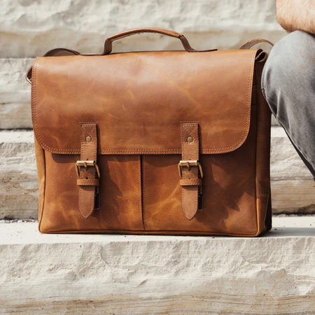 Coarse Leather Messenger - Image 12