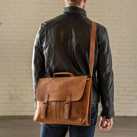 Coarse Leather Messenger - Image 2