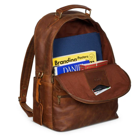 Leather Backpack Rucksack - Image 3
